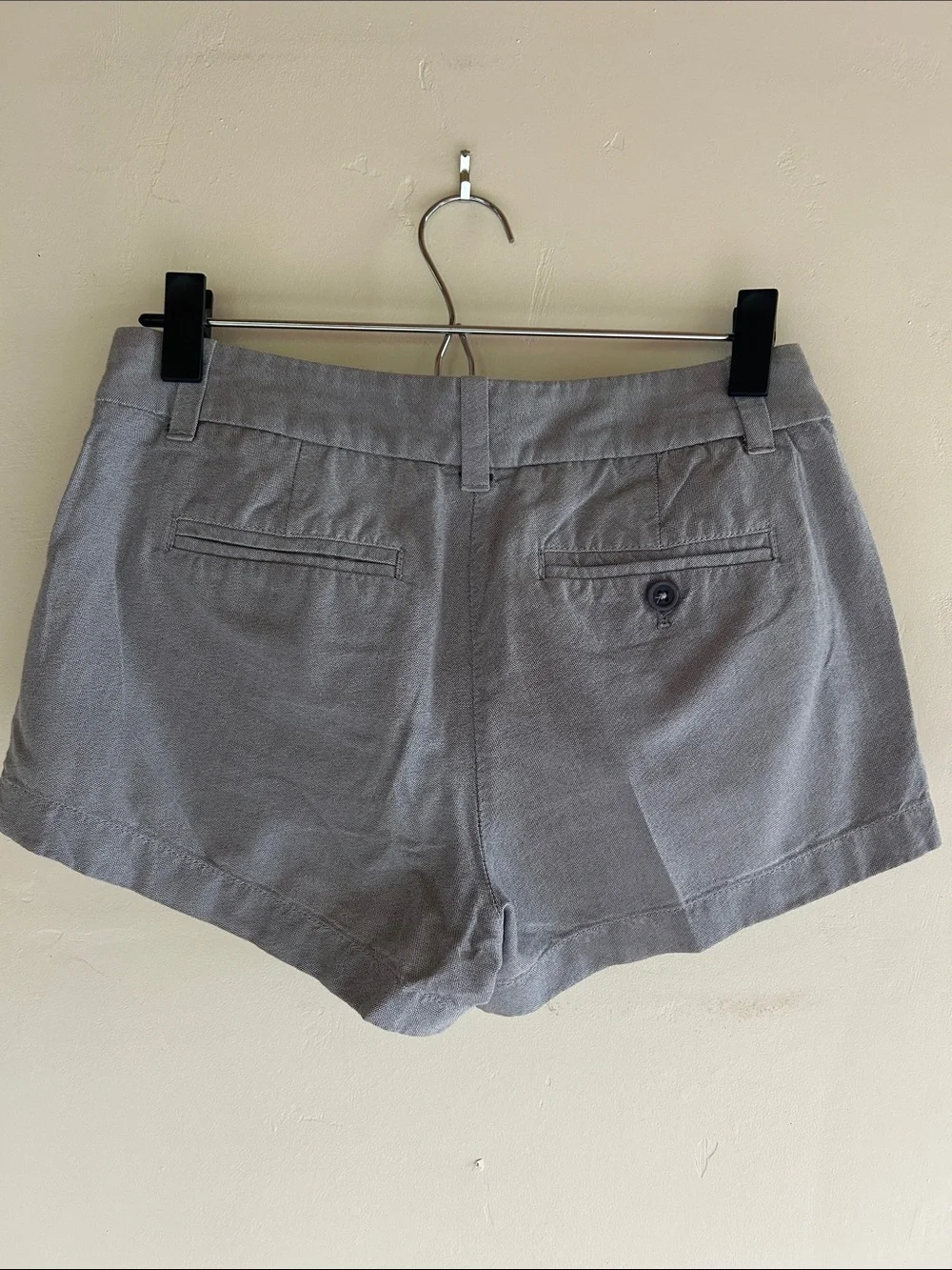J. Crew Light Gray High-Rise Chino Shorts